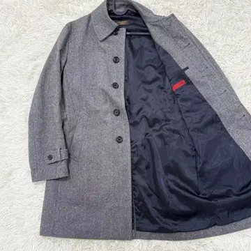 새상품급 인헤일 익스헤일 스텐카라 코트 캐시미어 혼방 헤링본 L