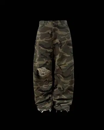 emostanceclub damage camo jeans 사이즈 2