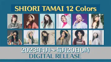 SHIORI TAMAI 12 Colors 파우치 포함 스티커 세트