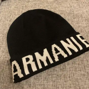 Armani Exchange 니트 모자 블랙 TU
