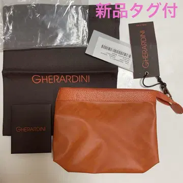 택 포함 새상품 게라르디니 오렌지 파우치 수납 가방 있음