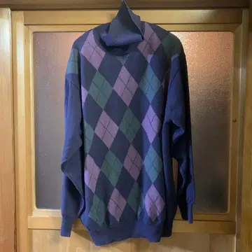 하자품 GIVENCY 지방시 퍼플 터틀 니트 사이즈 L