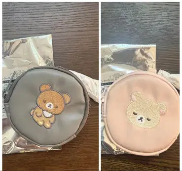 리락쿠마 복권 F상 자수 코인 케이스 코리락쿠마 차이로이코구마 2개 세트