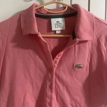 LACOSTE LIVE 반팔 피케 셔츠 36 핑크
