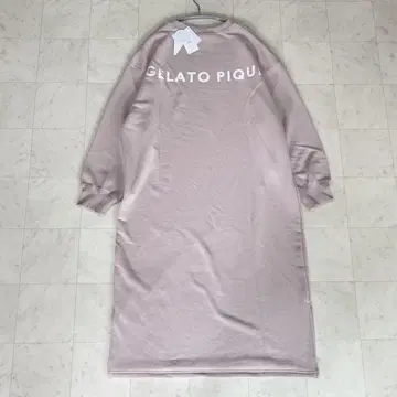 미사용 새상품 gelato pique 원피스 룸웨어 로고 맨투맨