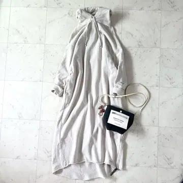 인기 아메리카나 사이드 지퍼 후드 맨투맨 원피스 롱 원피스