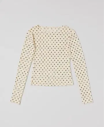 POPPY DOT LACE SEE-THROUGH TOP