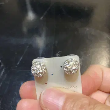 스와로브스키 실버 볼 귀걸이