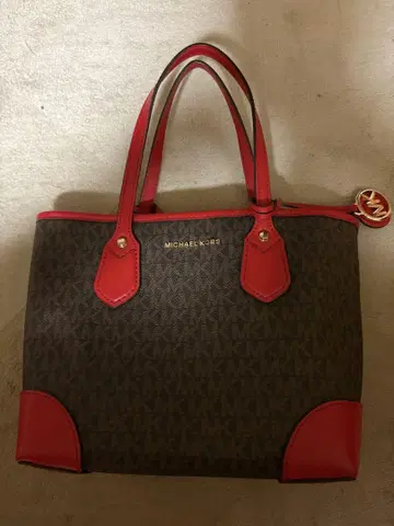 MICHAEL KORS 토트백 브라운/레드