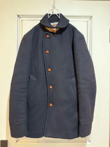 EDIFICE 에디피스 코트 네이비 40 캐시미어 소가죽 싸개