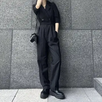 [ rienda ] 트렌치 디자인 올인원 블랙