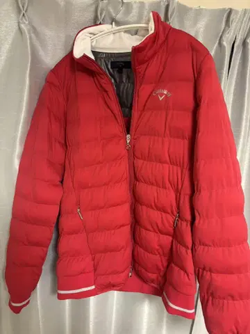 여성용 골프 자켓 레드 퀼팅