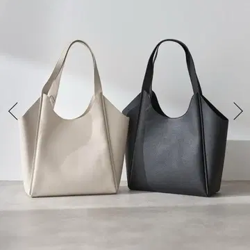 KEYUCA 인조 가죽 경량 엣지 핸들 토트 케유카 블랙