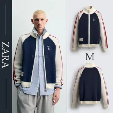 ZARA x Champion 컬러 블록 니트 자켓 M