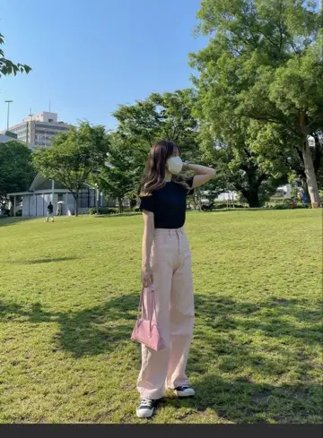 by muni:r 스트레이트 와이드 코튼 컬러 팬츠