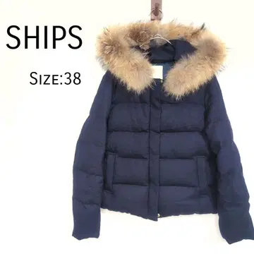 SHIPS 네이비 울 숏 다운 자켓 퍼 쉽스 다운 90%
