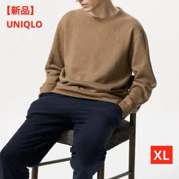 [ 새상품 ] 유니클로 니트 플리스 세트 남성용 베이지 XL