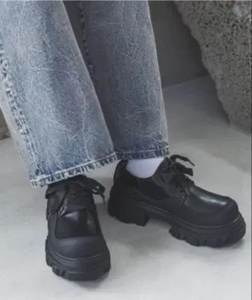 인조 가죽 레이스업 슈즈 JEANASIS