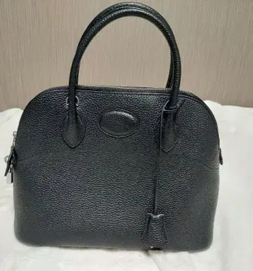 브랜드 스타일 가죽 느낌 핸드백 블랙
