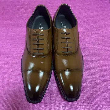 큰 발을 위한 30cm 브라운 비즈니스 슈즈 플레인