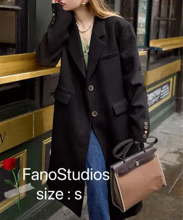 [ Fano Studios ] 싱글 스탠다드 체스터 코트 롱 코트