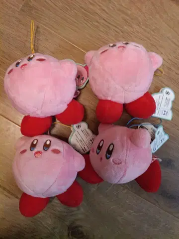 커비 봉제 인형 4체 세트