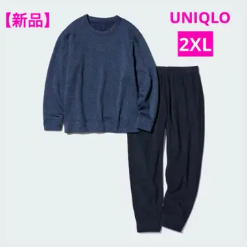 [ 새상품 ] 유니클로 니트 플리스 세트 블루 남성용 2XL
