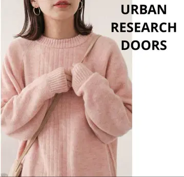 URBAN RESEARCH DOORS 크루넥 볼륨 슬리브 니트
