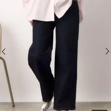 오파크 클립 스트레치 배기 데님 S 사이즈 네이비