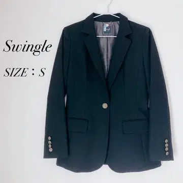 [ 새상품급 ] Swingle 테일러드 자켓 사이즈 S 블랙 울 소재