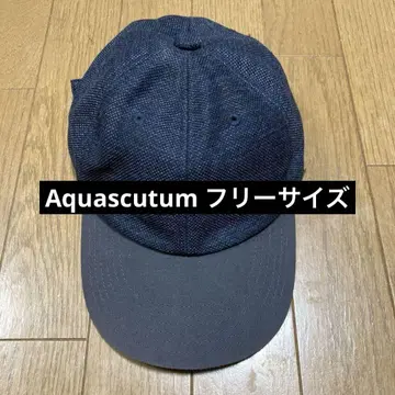Aquascutum 네이비 메쉬 6패널 캡 프리 사이즈