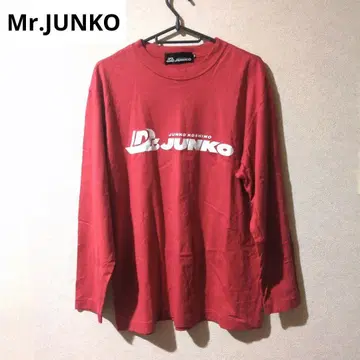 [ 새상품급 ] 미스터 준코 Mr.JUNKO 긴팔 티셔츠 빨간색 로고 티