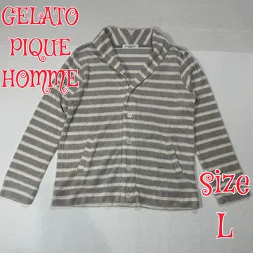 GELATO PIQUE HOMME 파일 가디건 그레이 L 젤라토