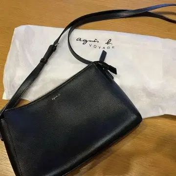 agnis b. 블랙 가죽 숄더백