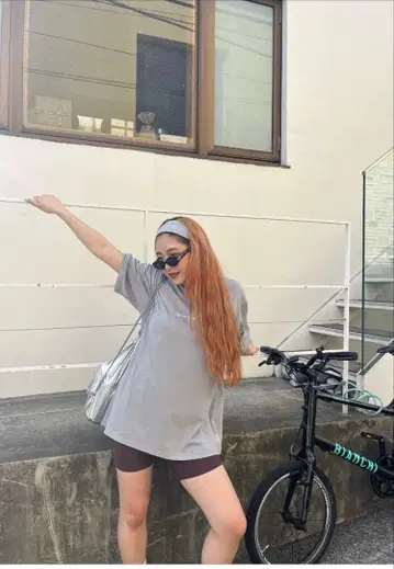 HTH 오버 사이즈 그레이 T셔츠