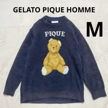 GELATO PIQUE HOMME 자카드 풀오버 네이비