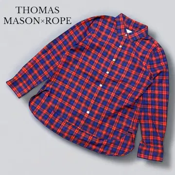 THOMAS MASON x ROPE 긴팔 셔츠 체크 무늬 38