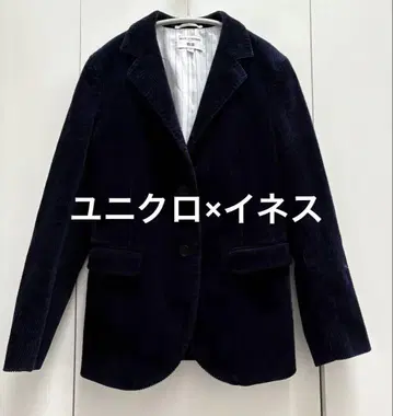 새상품급 유니클로 x 이네스 코듀로이 자켓 네이비 XS