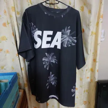 SEA WIND AND 야자수 패턴 티셔츠 L 새상품