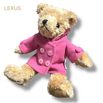 LEXUS 후드 부착 베어 봉제 인형 핑크