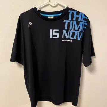 HEAD 블랙 T셔츠 THE TIME IS NOW