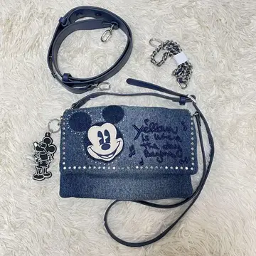 Desigual 미키마우스 데님 미들 크로스바디백