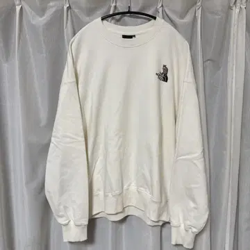 THE NORTH FACE 고양이 야마네코 자수 맨투맨 화이트 L