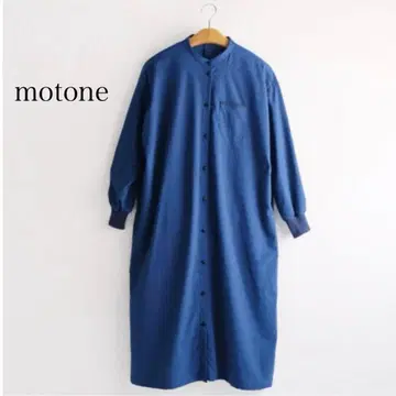 motone 모 스탠다드 원피스 블루 롱 원피스 긴팔
