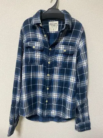 Abercrombie & Fitch 긴팔 셔츠 S 네이비/화이트