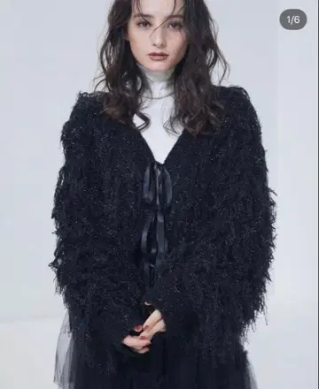 RIU R짱 Glitter 프린지 니트 가디건