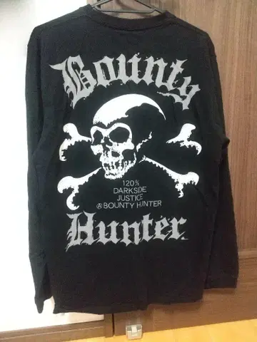 가격 인하 BOUNTY HUNTER 스컬 롱 슬리브 T셔츠 M