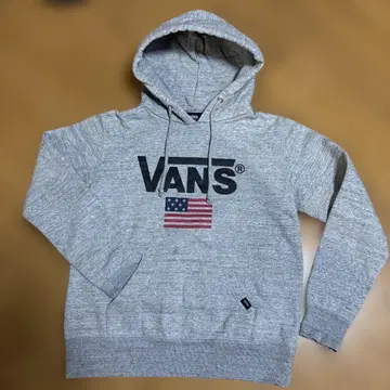 VANS (반스) 로고 풀오버 후드티 그레이 여성용 S