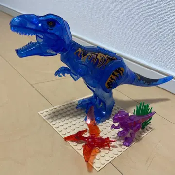 파란색 공룡 피규어 세트 LEGO 레고 호환 클리어 블루 티라노사우루스
