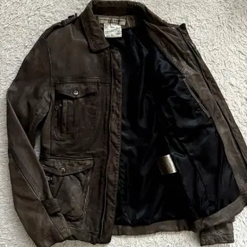 양가죽 캐서린 햄넷 M65 가죽 자켓 빈티지 가공 브라운